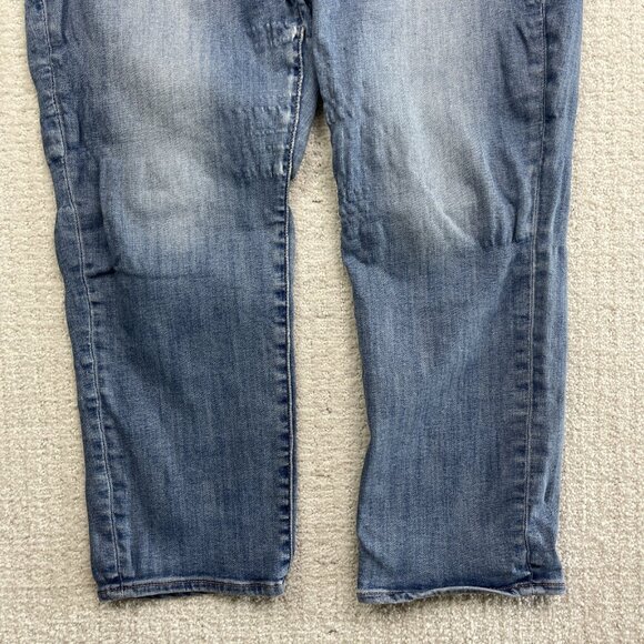 American Eagle Outfitters Artist Crop Next Level Stretch Blue Jeans Women 14 Reg - Picture 3 of 12